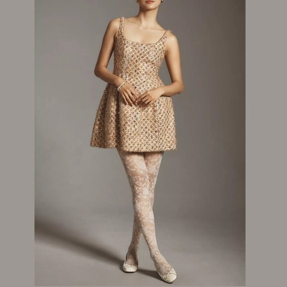 Anthropologie Maeve Sleeveless Tweed Fit & Flare Mini Dress Size 0 - Picture 15 of 15